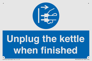 Unplug the kettle when finished